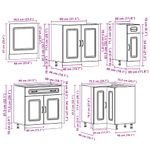 Casa si Gradina - Mobilier - Comode si corpuri - Corpuri bucatarie - Set de dulapuri de bucatarie 11 piese „Kalmar” Lemn vechi lemn - Infinity.ro