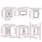 Casa si Gradina - Mobilier - Comode si corpuri - Corpuri bucatarie - Set de dulapuri de bucatarie 11 piese „Kalmar” Lemn vechi lemn - Infinity.ro