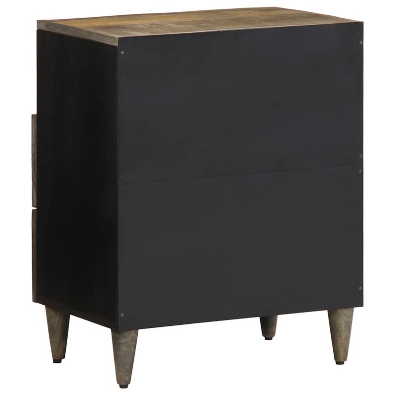 Casa si Gradina - Mobilier - Comode si corpuri - Noptiere - Noptiera gri deschis 50x33x60 cm lemn masiv de mango - Infinity.ro