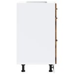 Casa si Gradina - Mobilier - Comode si corpuri - Corpuri bucatarie - Dulap de bucatarie „Kalmar” din lemn de lemn de stejar afumat, model 1x dulap inferior (3 sertare), mărime 60x46x81.5 cm - Infinity.ro