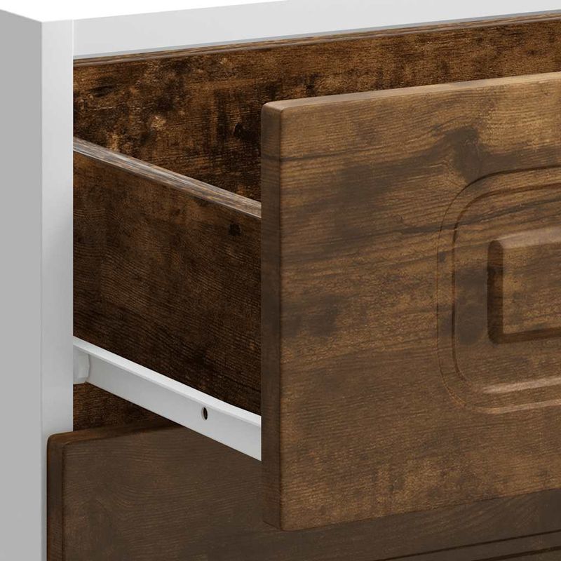 Casa si Gradina - Mobilier - Comode si corpuri - Corpuri bucatarie - Dulap de bucatarie „Kalmar” din lemn de lemn de stejar afumat, model 1x dulap inferior (3 sertare), mărime 60x46x81.5 cm - Infinity.ro