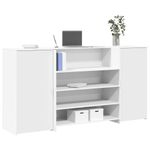 Casa si Gradina - Mobilier - Mese si birouri - Birouri - Birou de receptie alb 200x50x103,5 cm din lemn prelucrat - Infinity.ro