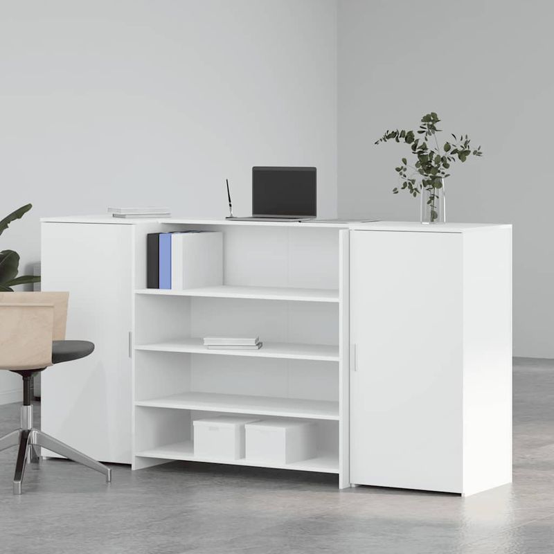 Casa si Gradina - Mobilier - Mese si birouri - Birouri - Birou de receptie alb 200x50x103,5 cm din lemn prelucrat - Infinity.ro
