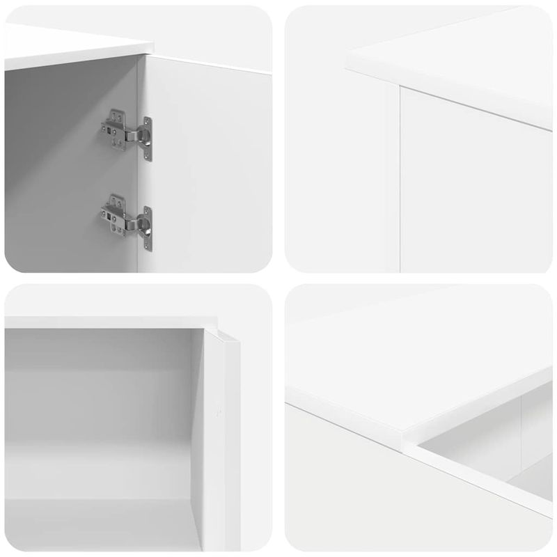 Casa si Gradina - Mobilier - Mese si birouri - Birouri - Birou de receptie alb 200x50x103,5 cm din lemn prelucrat - Infinity.ro