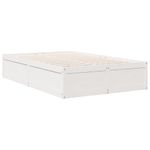 Casa si Gradina - Mobilier - Paturi si accesorii - Paturi - Pat cu biblioteca fara saltea, alb, 135x190 cm, lemn masiv pin - Infinity.ro
