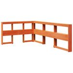 Casa si Gradina - Mobilier - Paturi si accesorii - Paturi - Pat cu biblioteca fara saltea, maro, 120x190 cm, lemn masiv pin - Infinity.ro