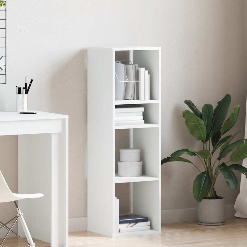 Casa si Gradina - Mobilier - Biblioteci si rafturi - Biblioteci - Biblioteca, alb, 34x31x112 cm, lemn prelucrat - Infinity.ro
