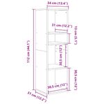 Casa si Gradina - Mobilier - Biblioteci si rafturi - Biblioteci - Biblioteca, alb, 34x31x112 cm, lemn prelucrat - Infinity.ro