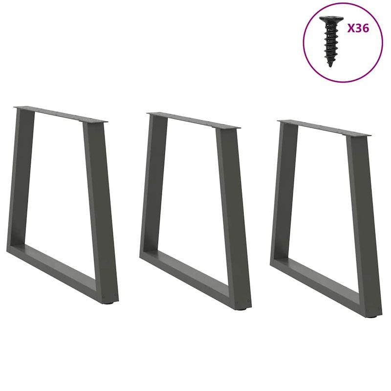 Casa si Gradina - Mobilier - Feronerie si accesorii mobila - Picioare pentru masa in forma de V 3 buc Antracit Otel - Infinity.ro