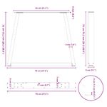 Casa si Gradina - Mobilier - Feronerie si accesorii mobila - Picioare pentru masa in forma de V 3 buc Antracit Otel - Infinity.ro