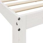 Casa si Gradina - Mobilier - Paturi si accesorii - Paturi - Pat cu biblioteca fara saltea, alb, 135x190 cm, lemn masiv pin - Infinity.ro