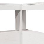 Casa si Gradina - Mobilier - Paturi si accesorii - Paturi - Pat cu biblioteca fara saltea, alb, 135x190 cm, lemn masiv pin - Infinity.ro