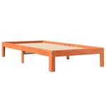 Casa si Gradina - Mobilier - Paturi si accesorii - Paturi - Pat cu biblioteca fara saltea, maro, 90x200 cm, lemn masiv pin - Infinity.ro