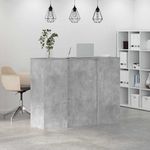 Casa si Gradina - Mobilier - Mese si birouri - Birouri - Birou de receptie Gri beton 135x50x103,5 cm Lemn prelucrat - Infinity.ro