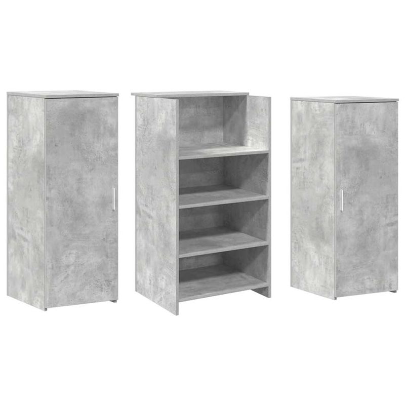 Casa si Gradina - Mobilier - Mese si birouri - Birouri - Birou de receptie Gri beton 135x50x103,5 cm Lemn prelucrat - Infinity.ro