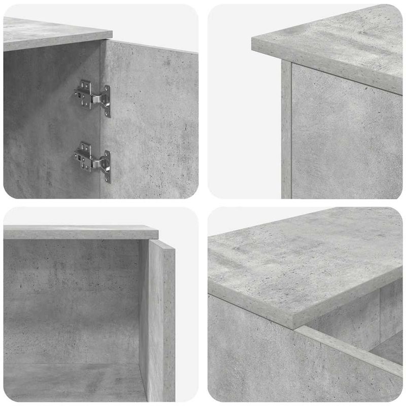 Casa si Gradina - Mobilier - Mese si birouri - Birouri - Birou de receptie Gri beton 135x50x103,5 cm Lemn prelucrat - Infinity.ro