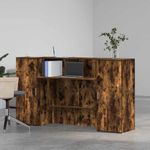 Casa si Gradina - Mobilier - Mese si birouri - Birouri - Birou de receptie stejar afumat 180x50x103,5 cm lemn prelucrat - Infinity.ro