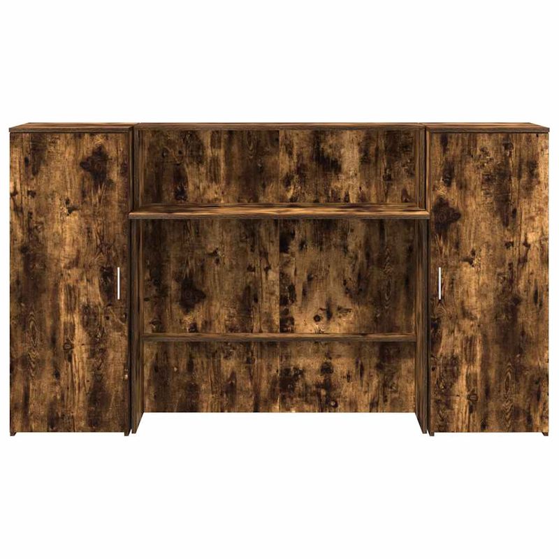 Casa si Gradina - Mobilier - Mese si birouri - Birouri - Birou de receptie stejar afumat 180x50x103,5 cm lemn prelucrat - Infinity.ro