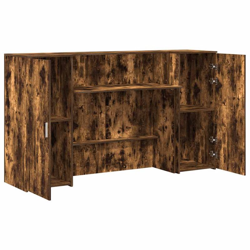 Casa si Gradina - Mobilier - Mese si birouri - Birouri - Birou de receptie stejar afumat 180x50x103,5 cm lemn prelucrat - Infinity.ro