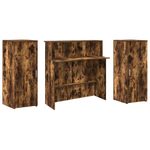 Casa si Gradina - Mobilier - Mese si birouri - Birouri - Birou de receptie stejar afumat 180x50x103,5 cm lemn prelucrat - Infinity.ro