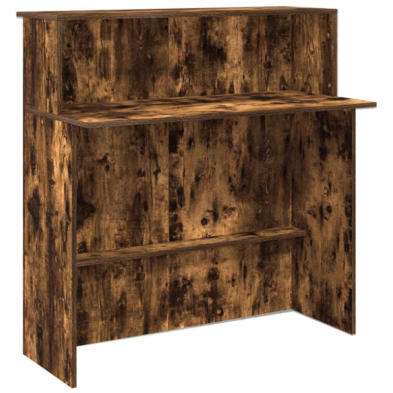 Casa si Gradina - Mobilier - Mese si birouri - Birouri - Birou de receptie stejar afumat 180x50x103,5 cm lemn prelucrat - Infinity.ro