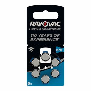 Baterii cu Buton de Litiu Rayovac Compatibil cu casti ZA675 1,4 V (6 Unitati)