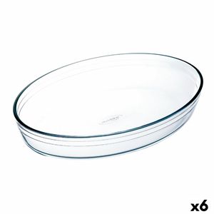 Vas pentru Cuptor Ô Cuisine Ocuisine Vidrio Transparent Sticla Oval 26,2 x 17,9 x 6,2 cm (6 Unitati)