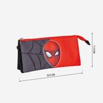 Carti si Birotica - Rechizite - Penare - Penar triplu Spider-Man Rosu Negru 22,5 x 2 x 11,5 cm - Infinity.ro