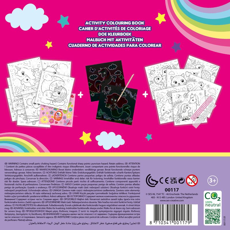 Carti si Birotica - Carti - Carti pentru copii - Carti de colorat - Desene pentru colorat SES Creative Activity Colouring Book Set de autocolante Notebook 3 in 1 - Infinity.ro