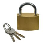 Casa si Gradina - Constructii - Feronerie si accesorii - Lacate - Lacat zinc, model 50mm, culoare aurie, 3 chei - Infinity.ro