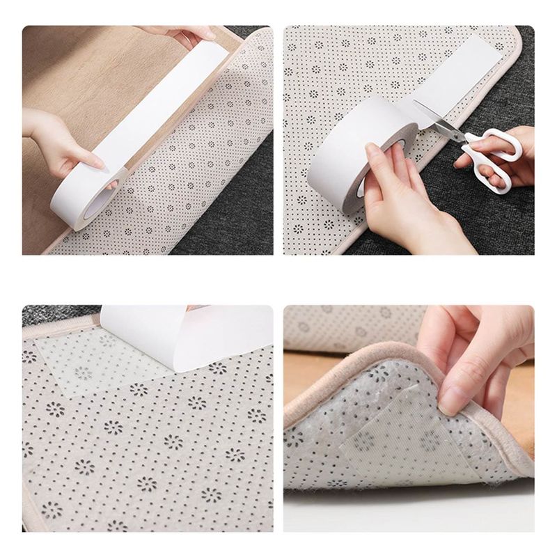 Carti si Birotica - Birotica - Accesorii de birou - Benzi adezive - Banda dublu adeziva pentru covoare, 10m x 4cm, alba - Infinity.ro
