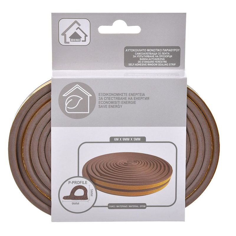 Carti si Birotica - Birotica - Accesorii de birou - Benzi adezive - Banda izolatoare ferestre, epdm, 6m x 9mm, maro - Infinity.ro