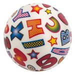 Jucarii, Copii si Bebe - Jucarii si jocuri - Jucarii de exterior - Saltele si mingi pentru plaja - Minge plaja multicolor, model cifre si litere, diametru 22cm, material plastic - Infinity.ro