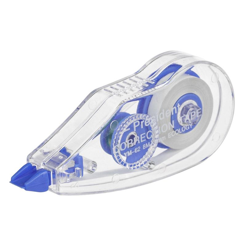 Carti si Birotica - Birotica - Instrumente de scris - Radiere si corectoare - Set benzi corectoare, president, capacitate 8m x 5mm, 3 bucati, transparent-albastru - Infinity.ro