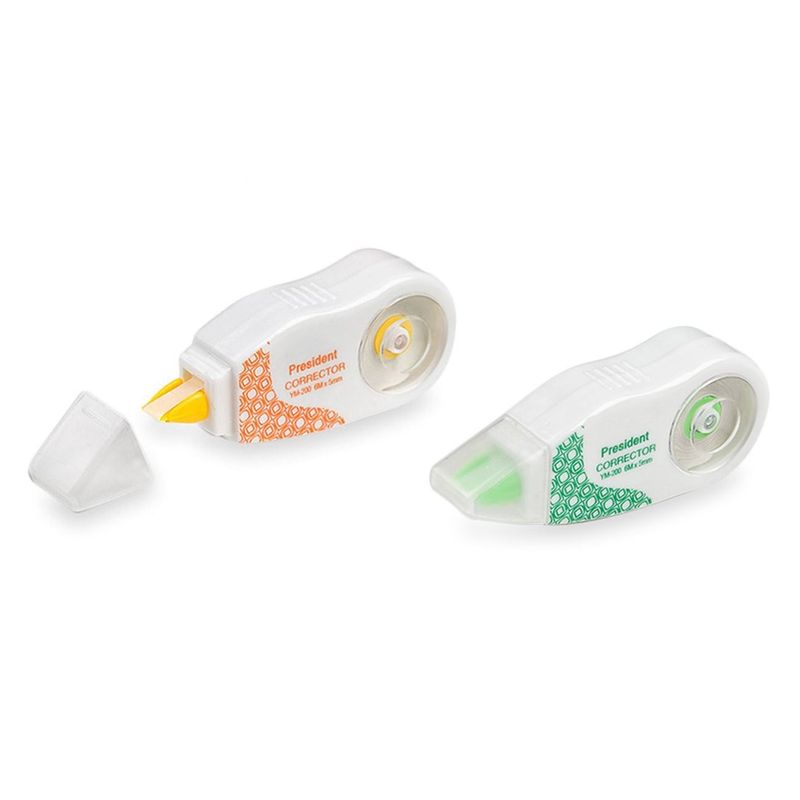 Carti si Birotica - Birotica - Instrumente de scris - Radiere si corectoare - Set benzi corectoare, president, corector, multicolor, 6m x 5mm, 2 bucati - Infinity.ro