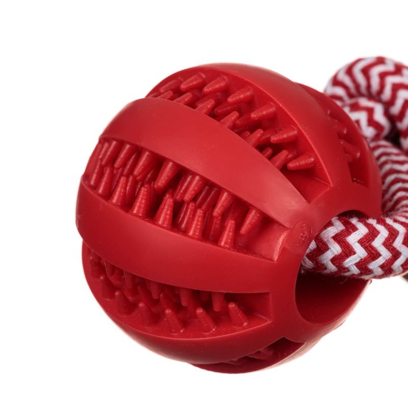 Petshop - Accesorii petshop - Jucarii animale - Jucarii interactive animale - Jucarie caini, sfoara cu minge, 31cm, rosie - Infinity.ro