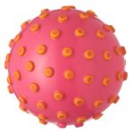Jucarii, Copii si Bebe - Jucarii si jocuri - Jucarii de exterior - Saltele si mingi pentru plaja - Minge plaja, model dots, culoare roz-portocaliu, diametru 12.5cm, plastic - Infinity.ro