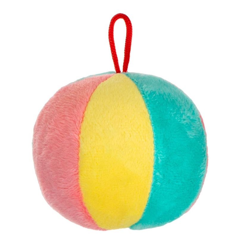 Jucarii, Copii si Bebe - Jucarii si jocuri - Jucarii bebelusi - Jucarii zornaitoare - Jucarie zornaitoare plus, minge, diametru 7 cm, multicolor - Infinity.ro