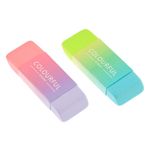 Carti si Birotica - Birotica - Instrumente de scris - Radiere si corectoare - Radiera colourful eraser, ombre, set 2 bucati, multicolor, dimensiuni 7.5 x 2.5 cm - Infinity.ro