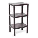 Casa si Gradina - Mobilier - Biblioteci si rafturi - Etajere - Etajera plastic, 3 rafturi, negru, efect de lemn, 38 x 29 x 73.5 cm - Infinity.ro