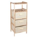 Casa si Gradina - Mobilier - Biblioteci si rafturi - Etajere - Etajera cu sertare, 5 nivele, lemn mdf, 32 x 26 x 76cm, bej - Infinity.ro