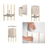 Casa si Gradina - Mobilier - Biblioteci si rafturi - Etajere - Lampa etajera cu rafturi, lemn, 133cm, alb cald - Infinity.ro