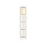 Casa si Gradina - Mobilier - Biblioteci si rafturi - Etajere - Lampa etajera cu rafturi, lemn, 133cm, alb cald - Infinity.ro