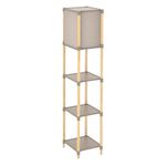 Casa si Gradina - Mobilier - Biblioteci si rafturi - Etajere - Lampa etajera cu rafturi, lemn, 133cm, alb cald - Infinity.ro