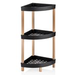 Casa si Gradina - Mobilier - Biblioteci si rafturi - Etajere - Etajera organizatoare, 3 niveluri, dimensiuni 33 x 33 x 80cm, lemn si plastic, negru - Infinity.ro