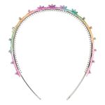 Fashion, accesorii si bijuterii - Copii - Accesorii copii - Accesorii pentru par copii - Bentita par, model flori, multicolor, pentru copii, glitter - Infinity.ro