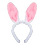 Fashion, accesorii si bijuterii - Copii - Accesorii copii - Accesorii pentru par copii - Bentita iepuras, model urechi, culoare alb roz - Infinity.ro