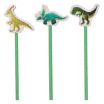 Carti si Birotica - Birotica - Instrumente de scris - Creioane - Set creioane cu radiera dinozauri, 3 bucati, verde - Infinity.ro