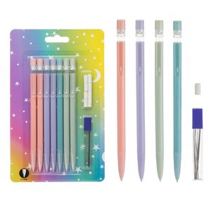 Set creioane mecanice, multicolor, 0.5mm, 9 bucati, radiere incluse