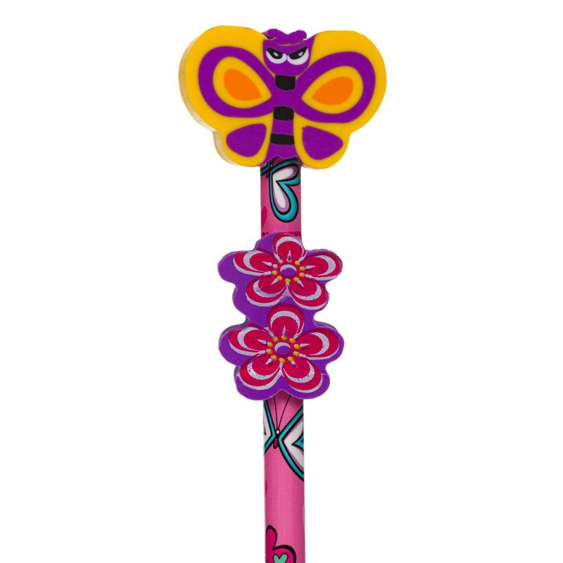 Carti si Birotica - Birotica - Instrumente de scris - Creioane - Set creioane scolare, model fluture si inima, multicolor, 2 bucati - Infinity.ro